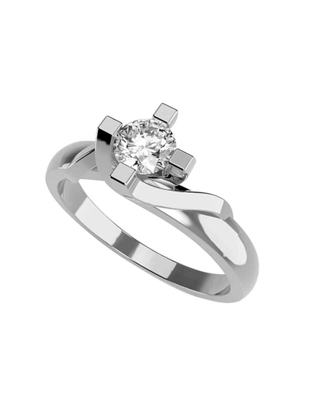 Anillo de Compromiso en Oro de 10K con Circonia... image number null