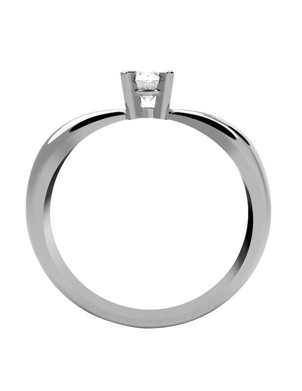 Anillo de Compromiso en Oro de 10K con Circonia... image number null