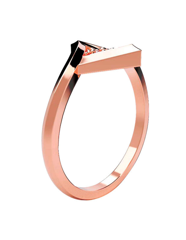 Anillo de Compromiso en Oro de 14K con Circonia... image number null