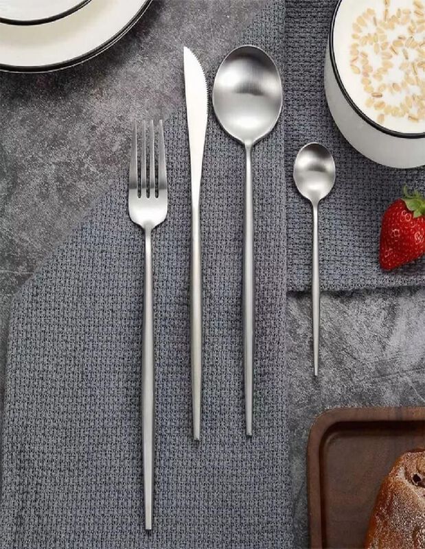 Set cubiertos Casa BIU de acero inoxidable 24 p... image number null