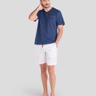 Pijama Corto Mixto Plumeti Marino