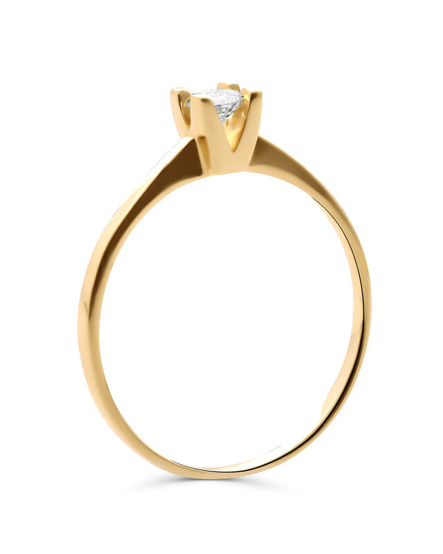 Solitario Amarillo 14k Con Un Brillante De 15 P... image number null