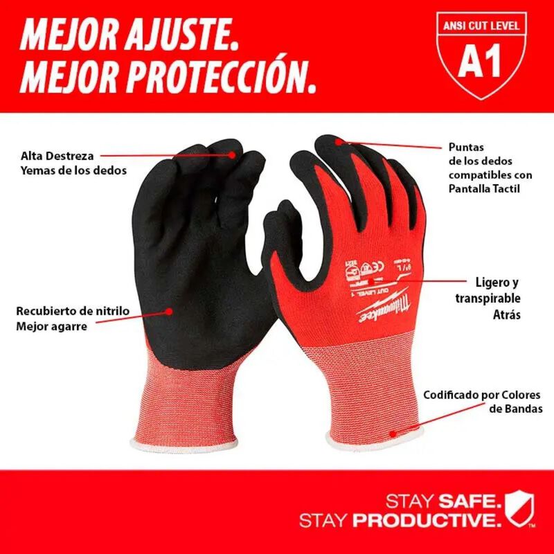 Guantes de Nitrilo Nivel 1 Milwaukee 48-22-8902... image number null