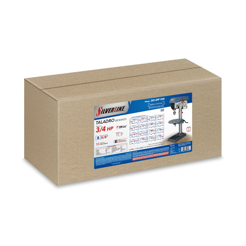 Taladro de Banco Silverline  3.4HP 16 Velocidad... image number null