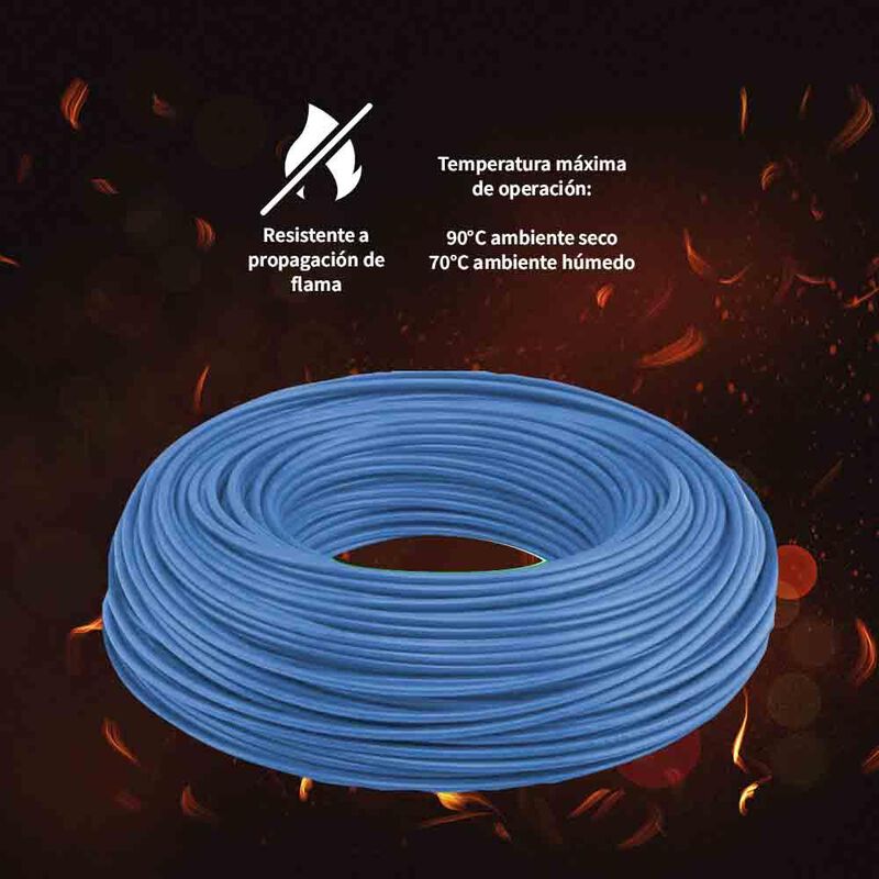 Cable Calibre 12 Thw-ls / Thhw-ls 100 M Azul image number null