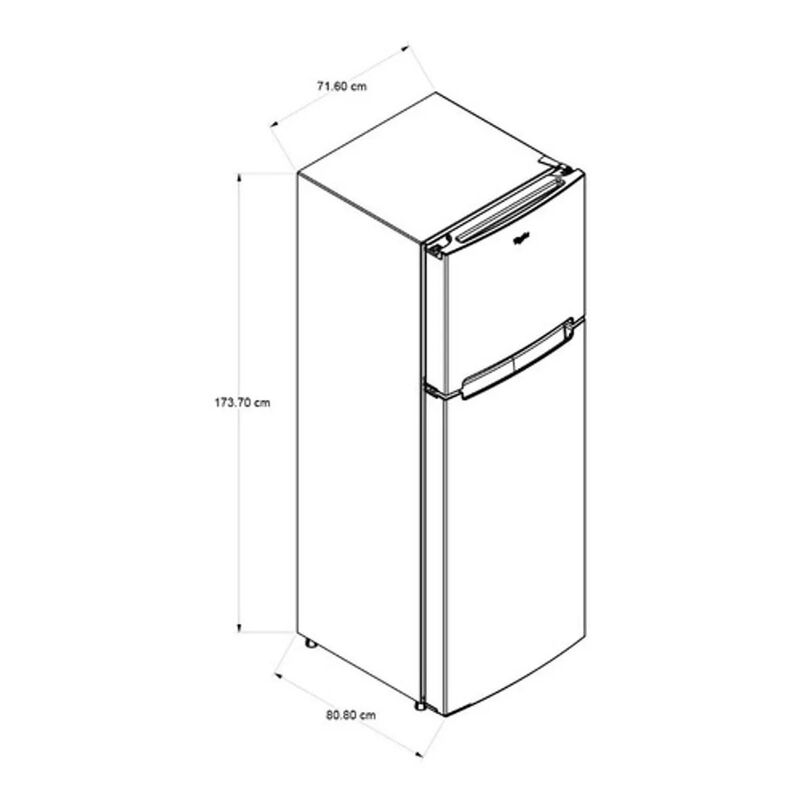 Refrigerador Whirlpool Top Mount 18p WT1818A Ac... image number null
