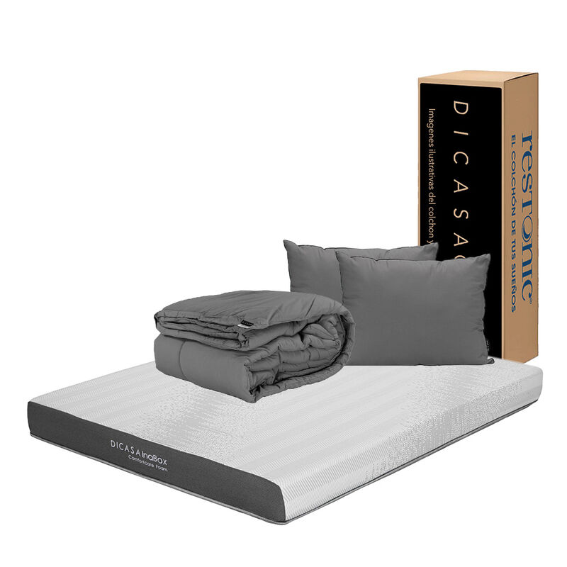 Colch&oacute;n Individual Dicasa InaBox + Almohada 2Pa... image number null
