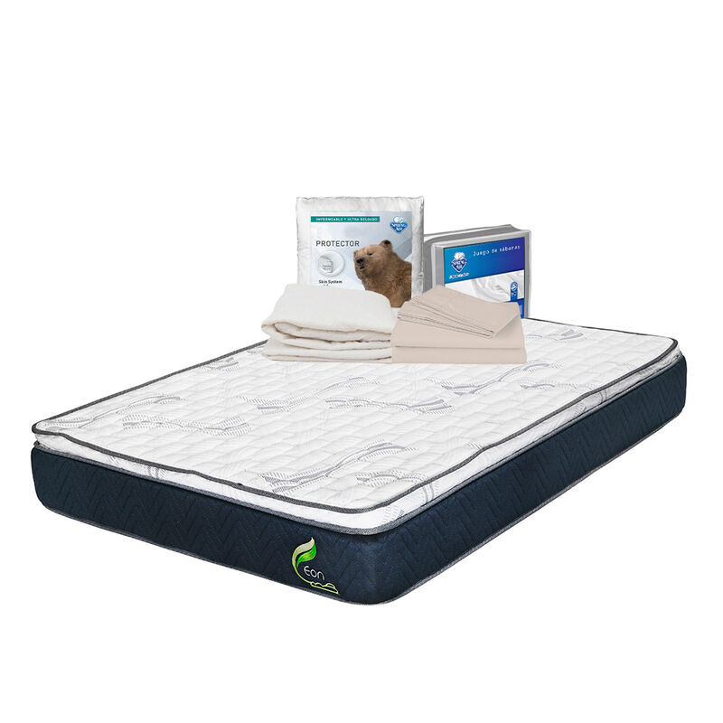 Colch&oacute;n Queen Size Eon + Protector Ultra + 1 ju... image number null