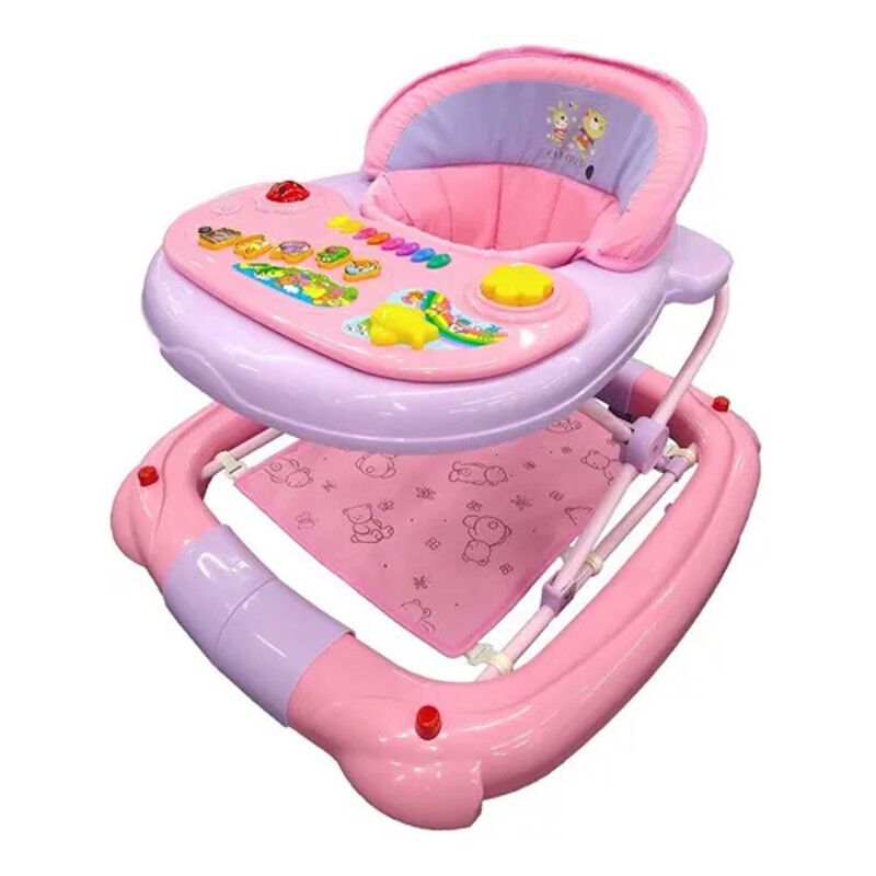 Andadera Mecedora Rosa 2 En 1 Para Bebe Rosa Ta... image number null