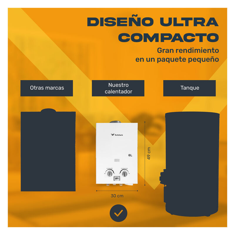 Calentador De Agua Instant&aacute;neo De Paso 6 Litros... image number null