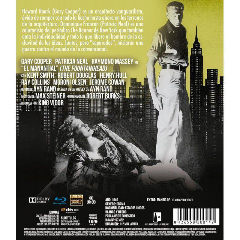 El Manantial [blu-ray] (1949) The Fountainhead image number null