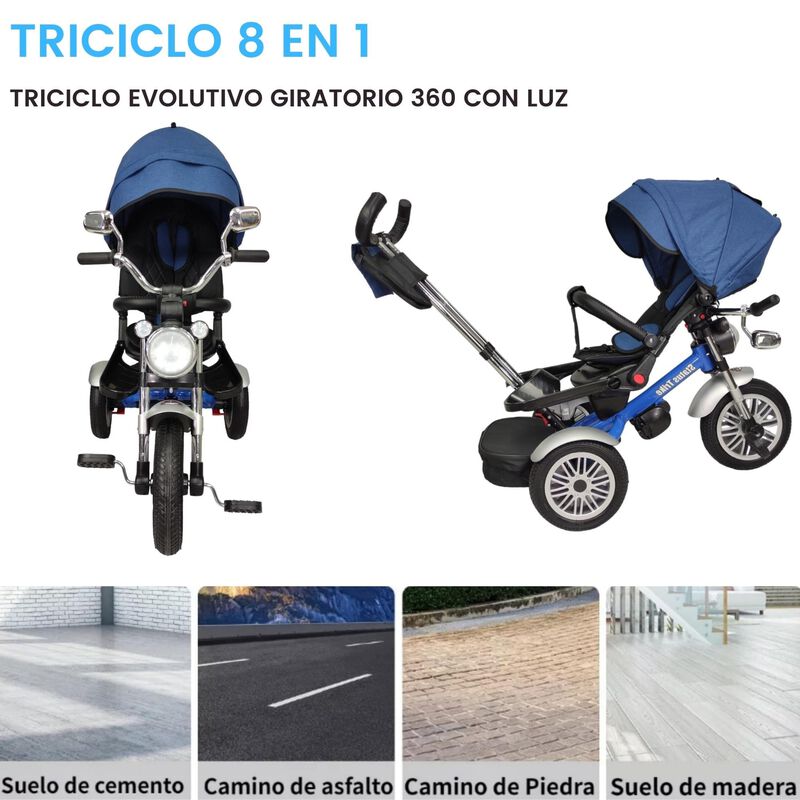 Triciclo Multifuncional 8 En 1 Asiento Giratori... image number null