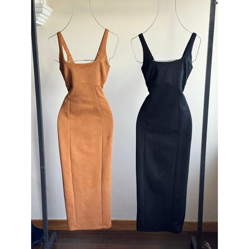 Vestido De Gamuza Tirantes image number null