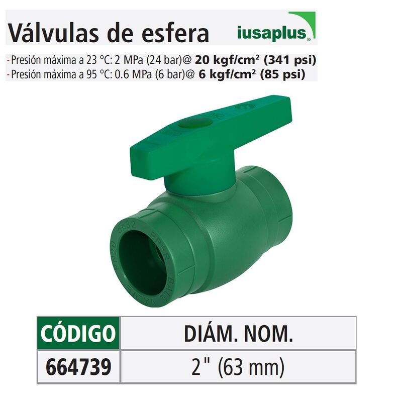 V&aacute;lvula De Esfera, Ppr, Iusaplus 63 Mm image number null