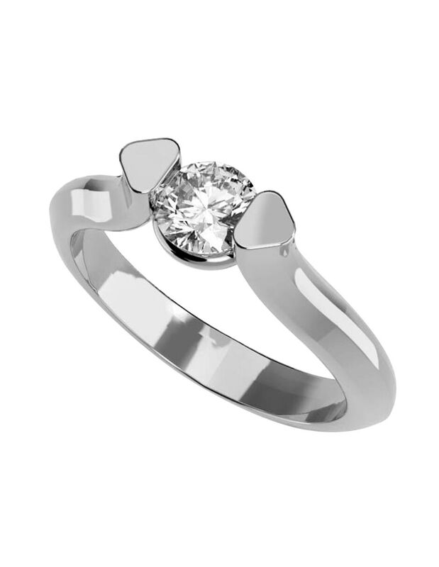 Anillo de Compromiso de 14K con Diamante de Lab... image number null