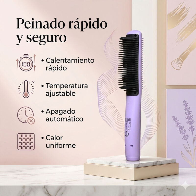 Cepillo Alisador Serenity Pro Morado Karma Beau... image number null