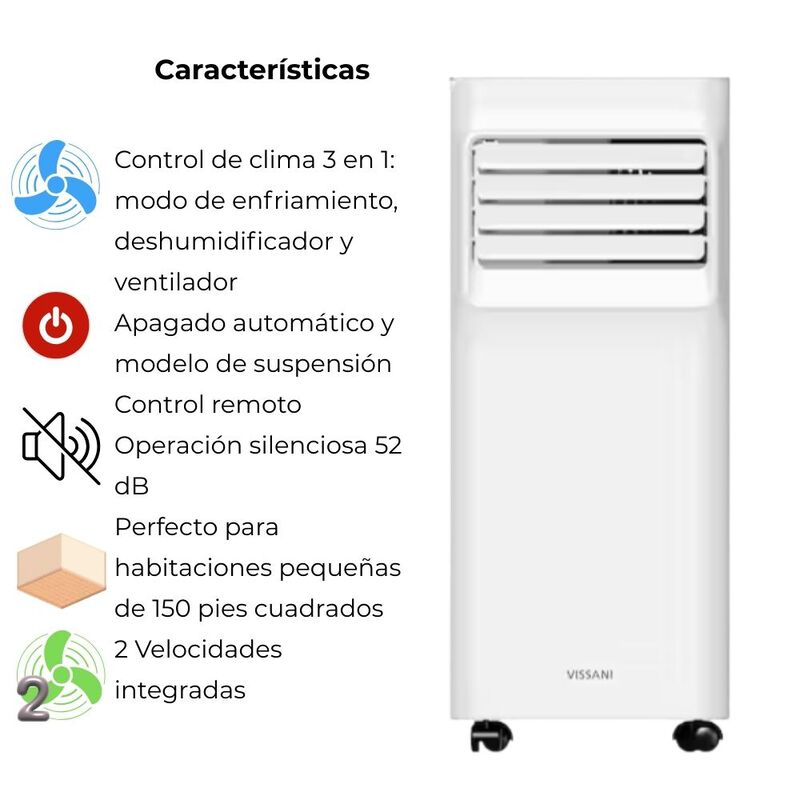 Climatizador Port&aacute;til Vissani Funci&oacute;n 3 En 1 Co... image number null