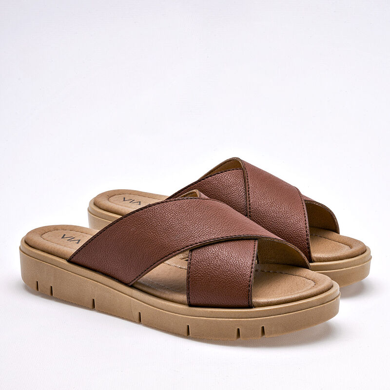 Via Moda Sandalia para mujer caf&eacute; image number null