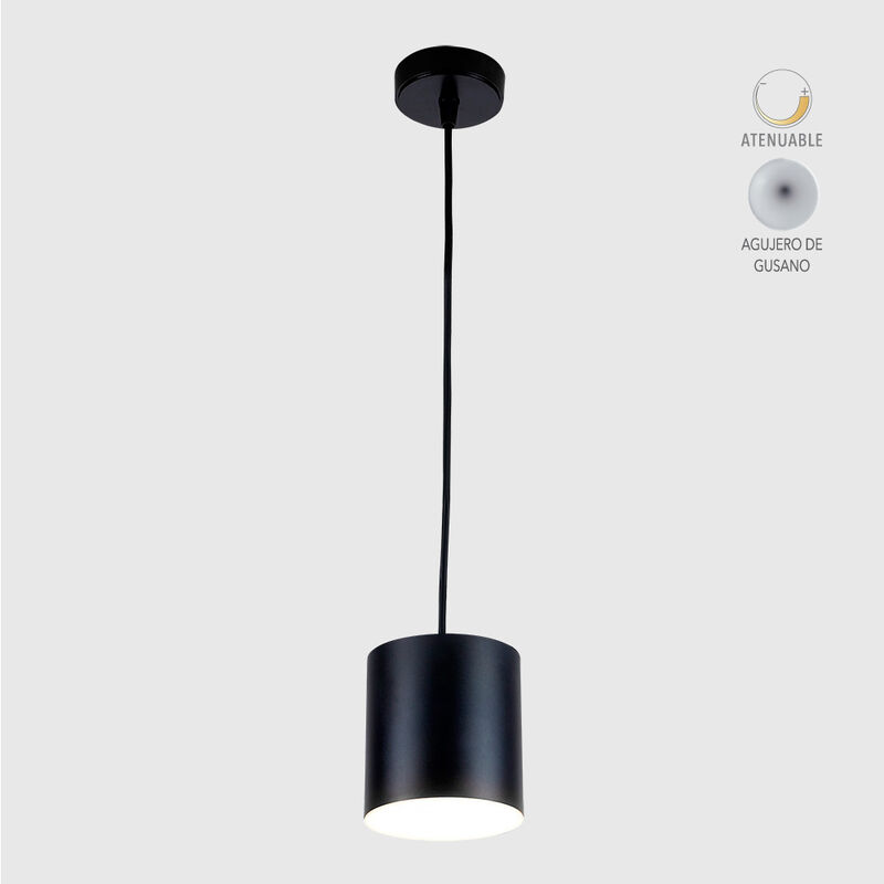 L&aacute;mpara Colgante Aluminio Negro 12 W 127v image number null