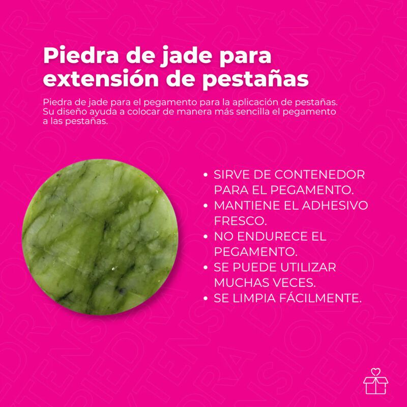 10 Piedras Jade para Pegamento Adhesivo Pesta&ntilde;a... image number null
