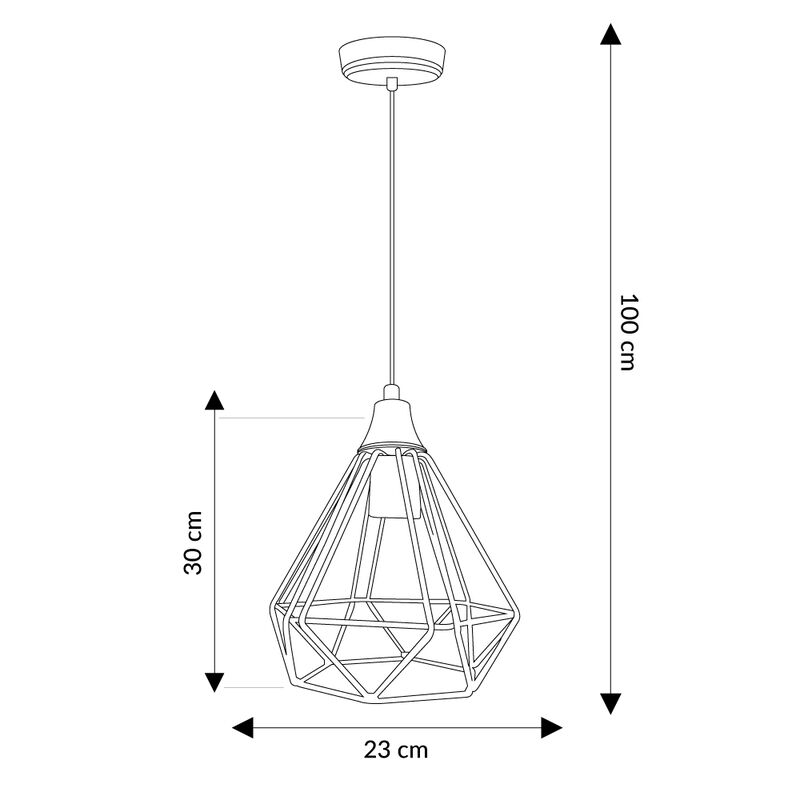 L&aacute;mpara Colgante Vintage Negra Mil Luces image number null