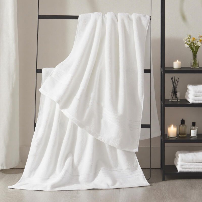 Juego De Toallas Cozyart, Algod&oacute;n Turco Blanco,... image number null