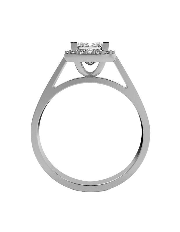 Anillo de Compromiso en Oro de 14K con Circonia... image number null