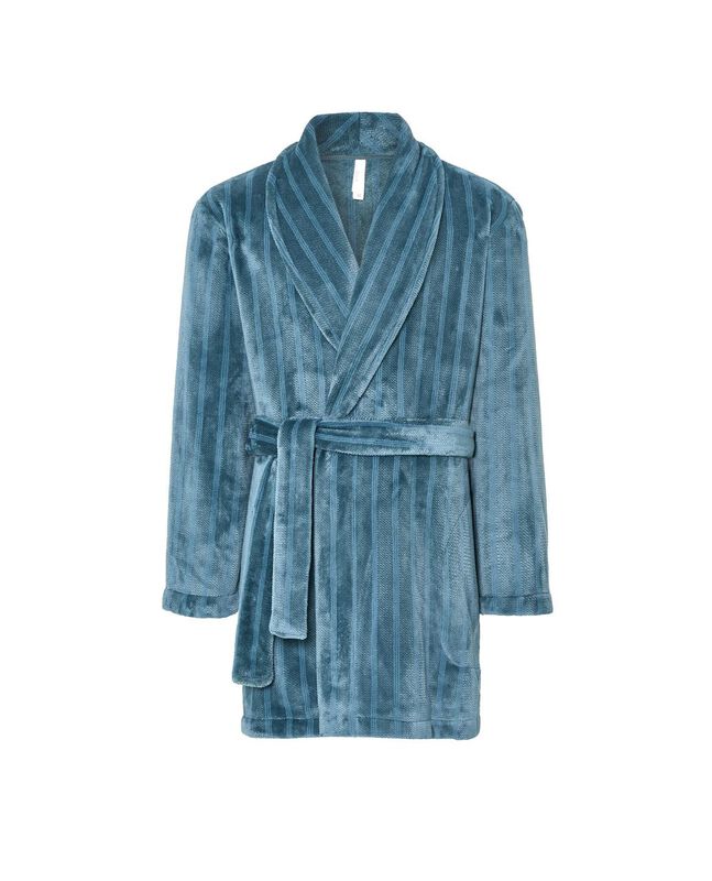 Bata Corta Jacquard a Rayas Verde image number null