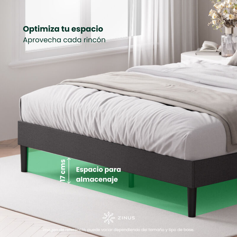 Zinus Piper|base De Cama Matrimonial Con Cabece... image number null