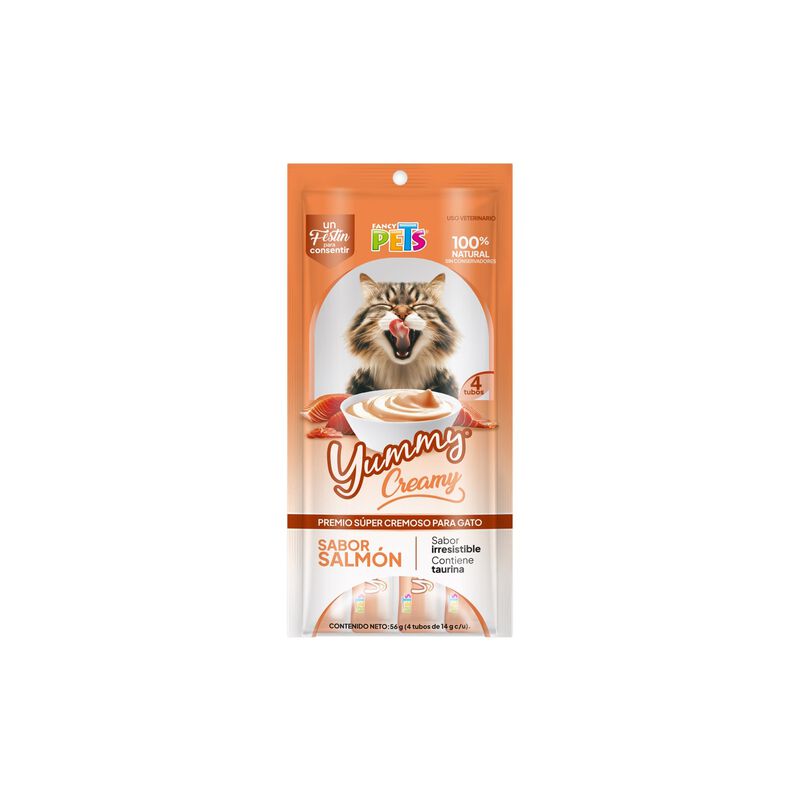Yummy Creamy Snack Cremoso Sabor Salm&oacute;n Con Ome... image number null