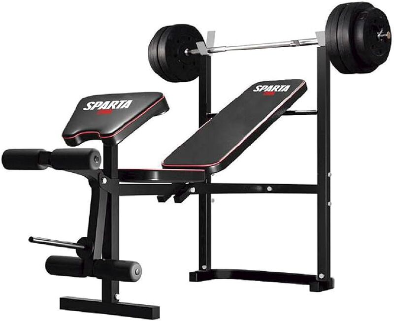Banco Multifuncional SPARTA con Barra y Discos ... image number null