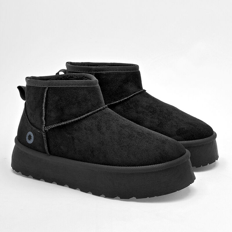 Moramora Bota con peluche para mujer negro image number null