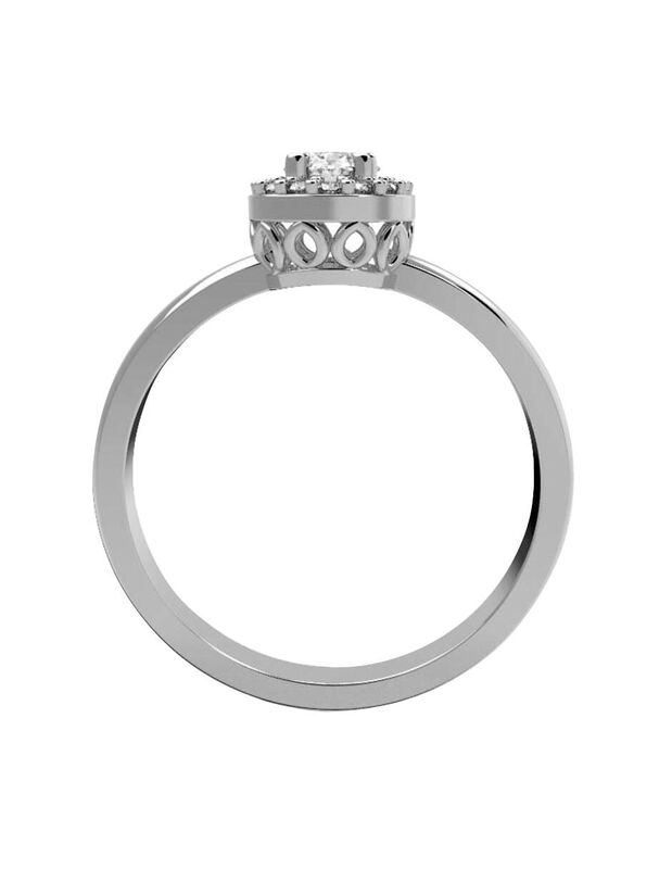 Anillo de Compromiso en Oro de 10K con Circonia... image number null