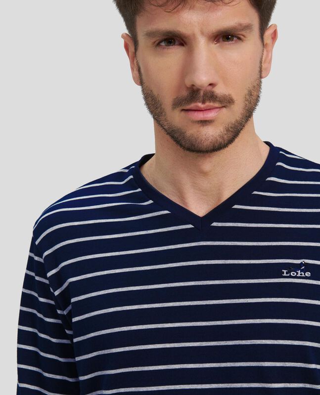 Pijama de Rayas para Hombre Marino image number null