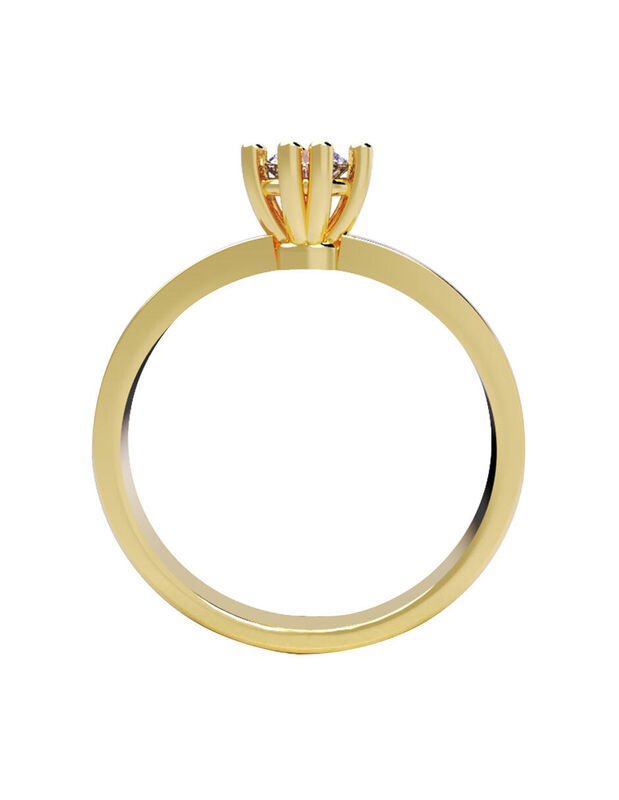 Anillo de Compromiso de 14K con Diamante de Lab... image number null