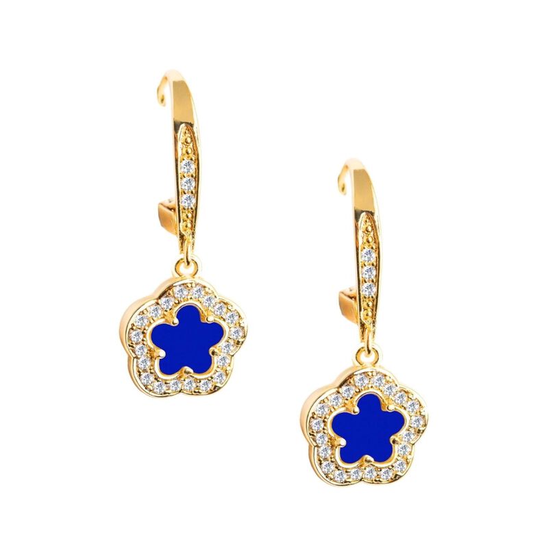 Aretes Tr&eacute;bol Chapa de oro 18k Zvezda image number null