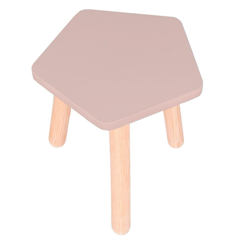 Banquito de Madera para Ni&ntilde;os- Pentagono - Rosa image number null