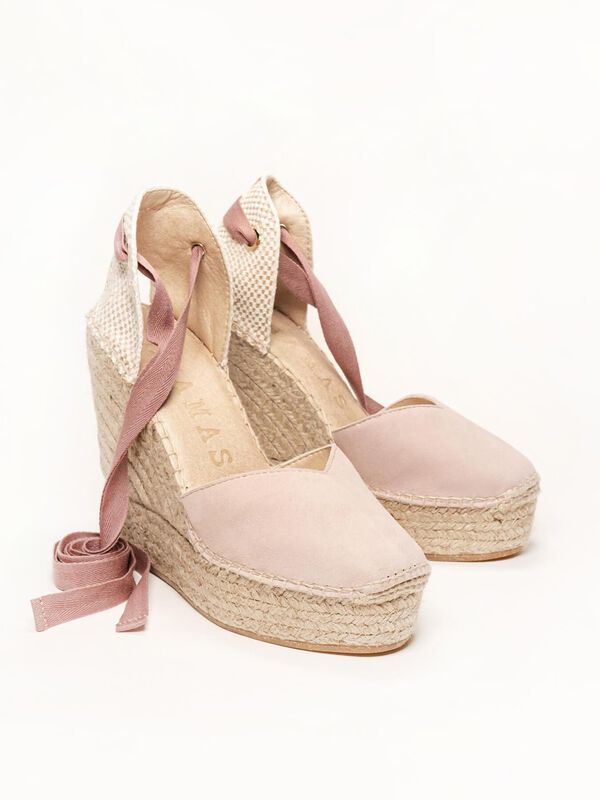 Alpargata de Cu&ntilde;a Alta Romero 12cm Rosa Claro image number null