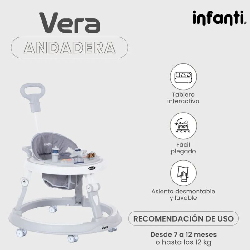 Andadera Vera Barra Para Empuje Charola Electró... image number null