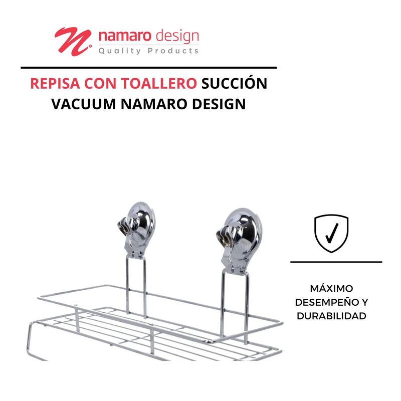 Repisa Con Toallero Succi&oacute;n Vacuum Namaro Desig... image number null