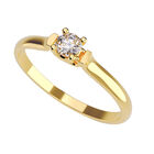 Anillo de Compromiso de 14K con Diamante de Laboratorio 0.20 CT F VS1 Talla 8 ORO AMARILLO 14K&ndash; Amore Mio!