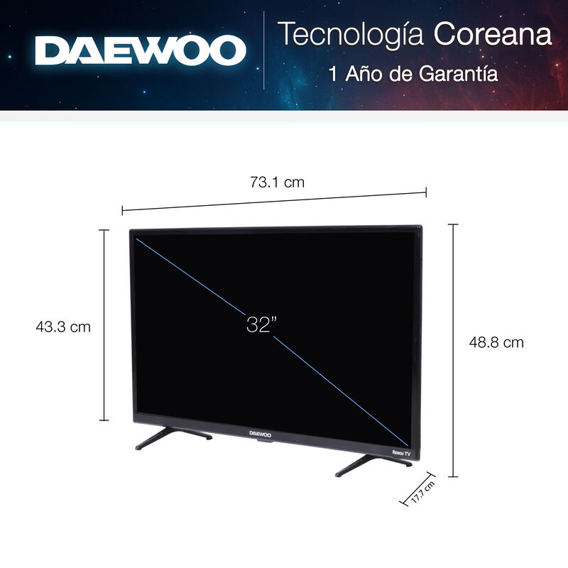 Pantalla Daewoo Smart Tv 32 Pulgadas Full Hd Le... image number null