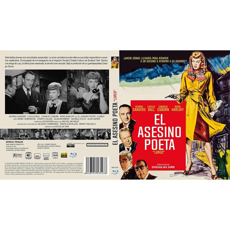 El Asesino Poeta Bdr 1947 Lured [blu-ray] image number null