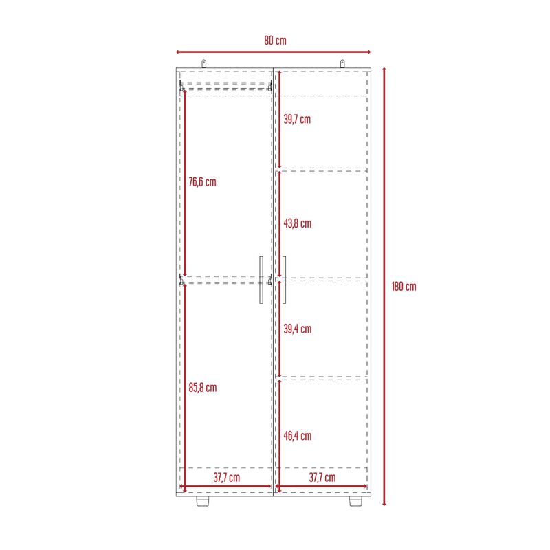 Closet Derek Caf&eacute; Claro y Blanco Virtual Mueble... image number null
