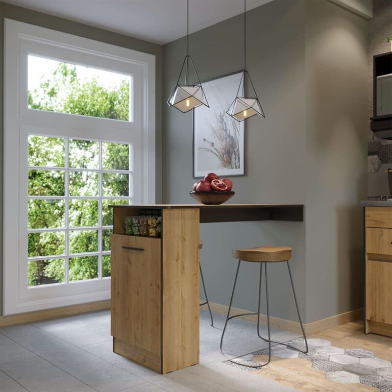 Barra LOG, Mesa Alta  Desayunador  con Espacio ... image number null