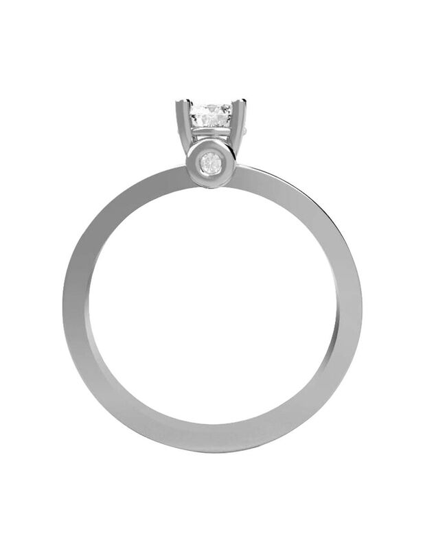 Anillo de Compromiso en Oro de 14K con Circonia... image number null