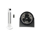 Paquete Fussion Ventilador de Torre 32" Blanco + Ventilador de Escritorio 9" Multicolor END