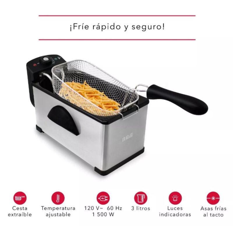 Freidora RCA Color Plata image number null