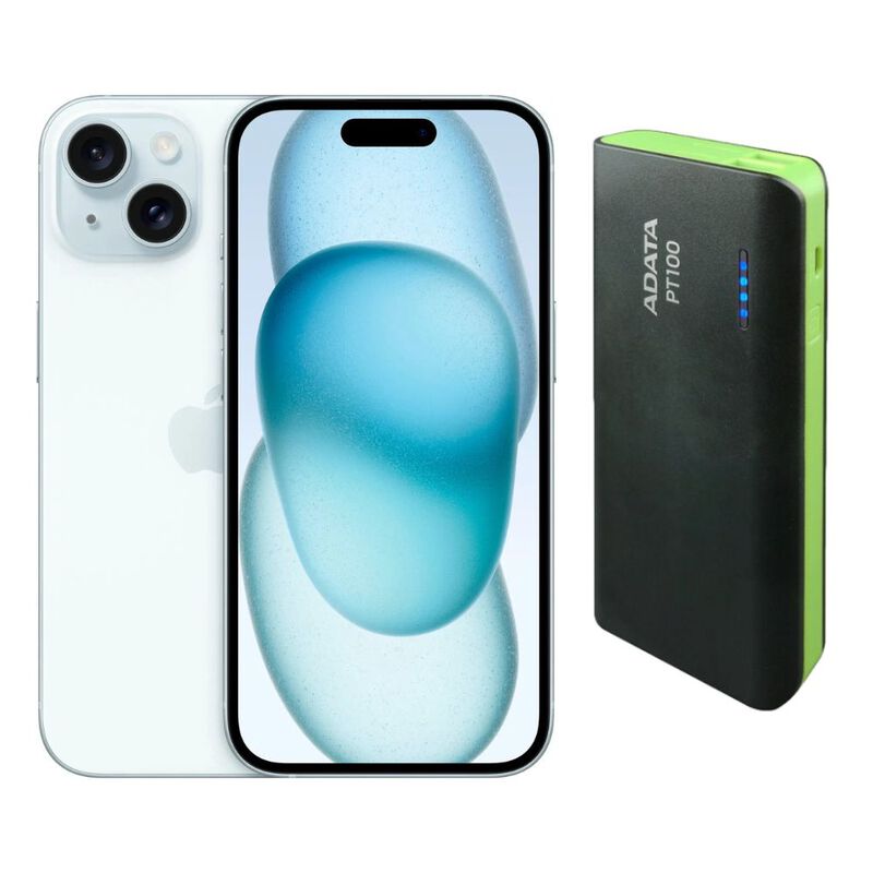 iPhone 15 128GB Azul CHIP Reacondicionado m&aacute;s P... image number null