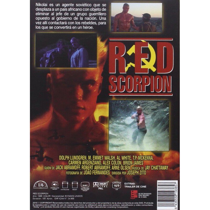 Escorpi&oacute;n Rojo Dvd 1989 image number null